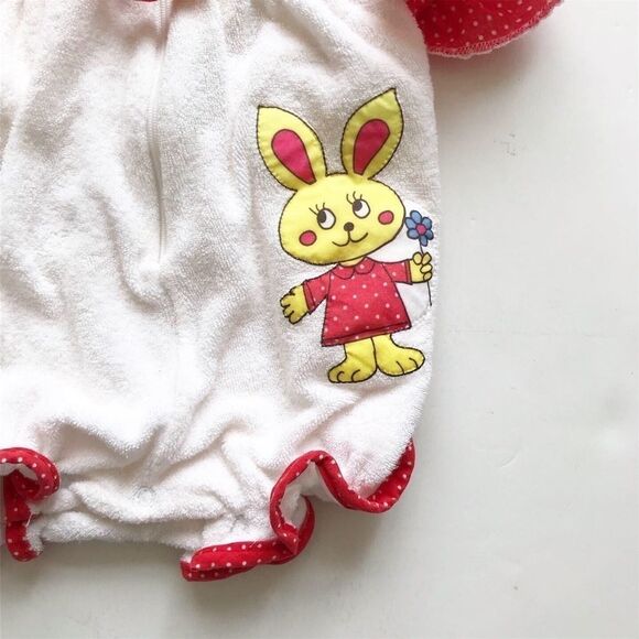 Vintage Bunny terry cloth romper looks 3-6 months - Picture 3 of 5